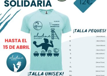 Venta de camisetas solidaras para el IV Torneo de Balonmano a beneficio de Aludme Dystonia