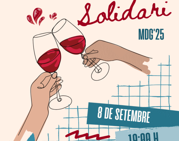 Cartel cata de vino solidaria