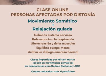 Cuidarnos también es parte del camino: clases online de movimiento somático para personas con distonía