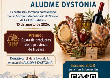 Una cesta solidaria desde Huesca para seguir dando visibilidad a la distonía